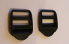 30mm Black Plastic Ladderlock Buckles x 4