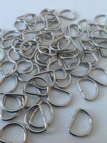 25mm Metal D Ring Buckles x 100 for Webbing