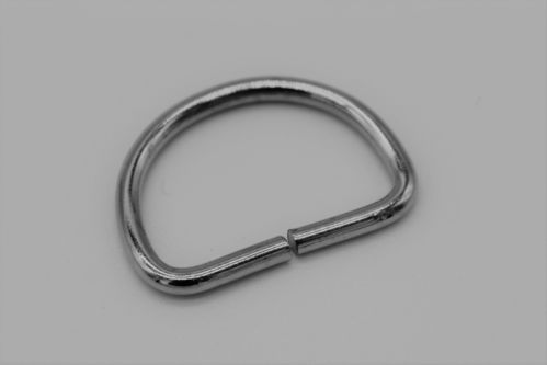 10 x 25mm Open End D Ring Buckle Metal Wire Unwelded for Webbing