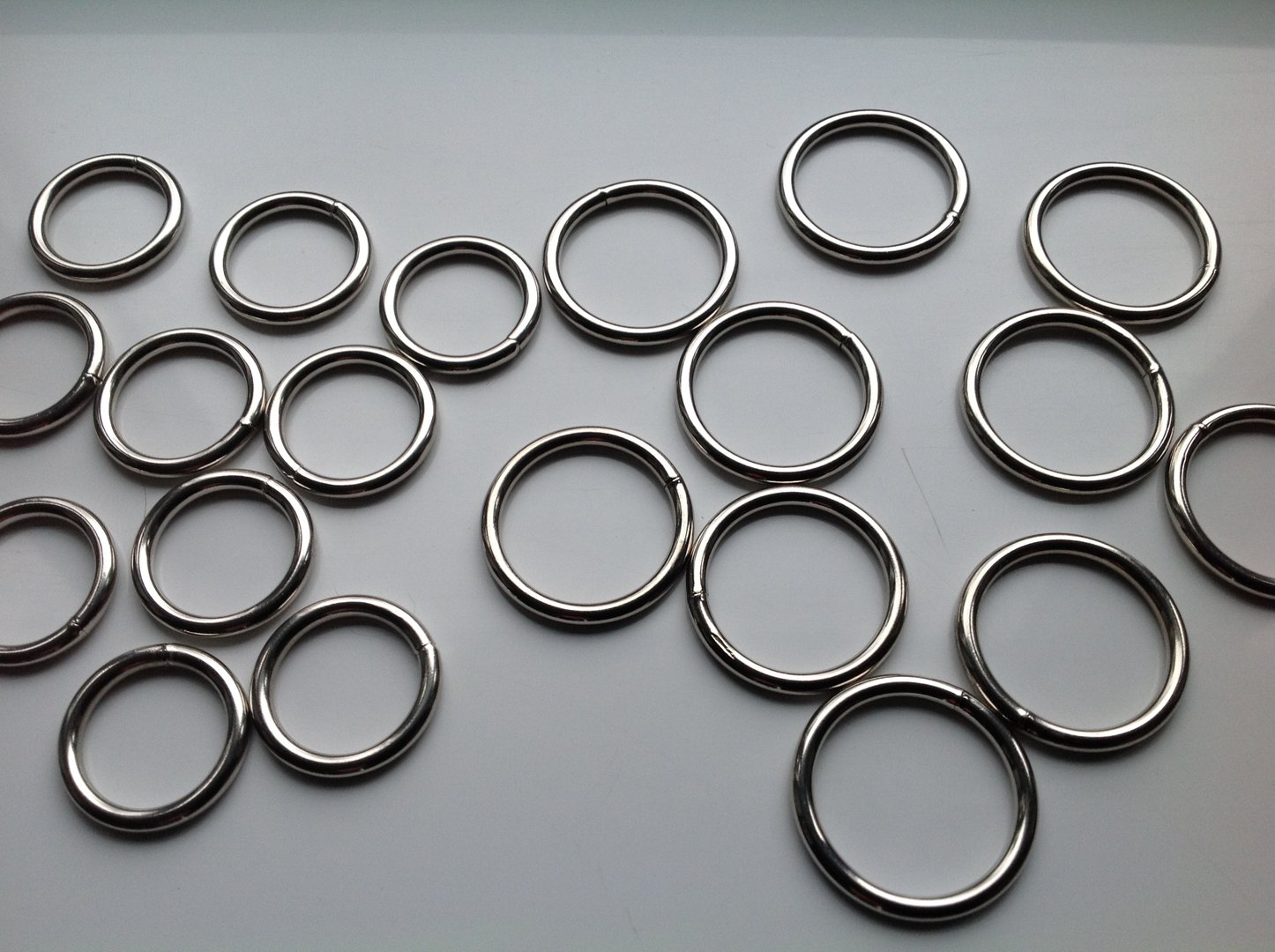 30 x 3mm Strapping Round Rings 201 Stainless Steel 2pcs sourcing map Welded O Ring 