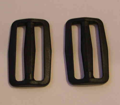 50mm Black Plastic Tri Glide Buckles x 100