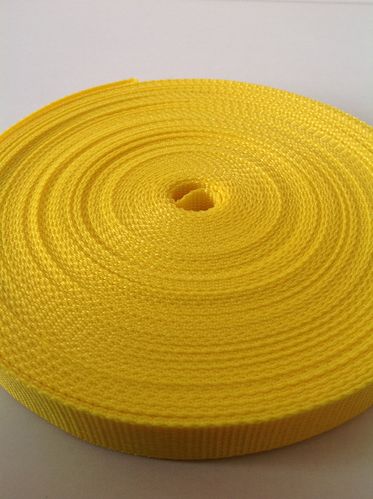 25mm Webbing Yellow Textured Weave x 100 metres